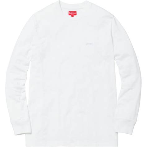 Supreme Metallic Box Logo L/S Tee White 